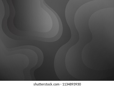 Dark Silver, Gray vector background with abstract lines. Brand new colored illustration in marble style with gradient. The template for cell phone backgrounds.