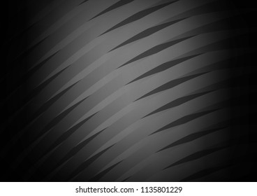 Dark Silver, Gray vector background with straight lines. Lines on blurred abstract background with gradient. The pattern can be used as ads, poster, banner for commercial.