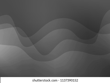 Dark Silver, Gray vector background with bent ribbons. A vague circumflex abstract illustration with gradient. A completely new marble design for your business.