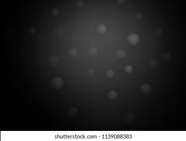 Dark Silver, Gray vector background with bubbles. Abstract illustration with colored bubbles in nature style. Pattern can be used as texture of water, rain drops.