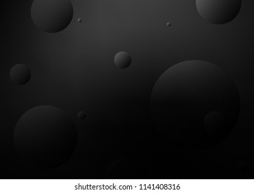 Dark Silver, Gray vector background with dots. Blurred decorative design in abstract style with bubbles. The pattern can be used for aqua ad, booklets.