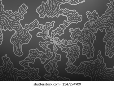 Dark Silver, Gray vector background with bubble shapes. Creative illustration in halftone marble style with gradient. Textured wave pattern for backgrounds.