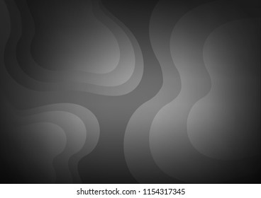 Dark Silver, Gray vector background with abstract lines. Creative geometric illustration in marble style with gradient. The template for cell phone backgrounds.