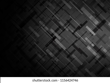 Dark Silver, Gray vector background with straight lines. Lines on blurred abstract background with gradient. The pattern can be used for busines ad, booklets, leaflets