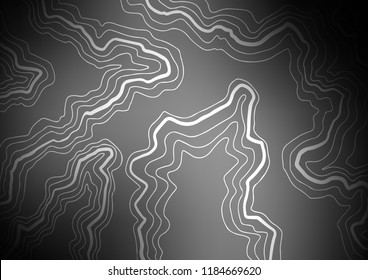 Dark Silver, Gray vector background with lava shapes. Modern gradient abstract illustration with bandy lines. The template for cell phone backgrounds.
