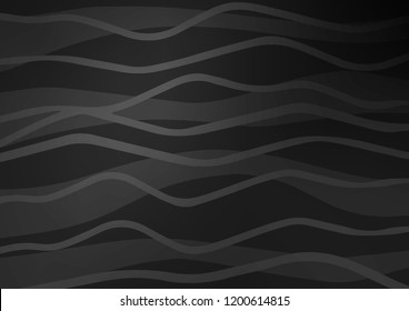 Dark Silver, Gray vector background with straight lines. Modern geometrical abstract illustration with staves. The template can be used as a background.