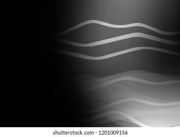 Dark Silver, Gray vector background with straight lines. Glitter abstract illustration with colored sticks. The pattern can be used as ads, poster, banner for commercial.