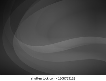 Dark Silver, Gray vector background with liquid shapes. Geometric illustration in marble style with gradient.  New composition for your brand book.