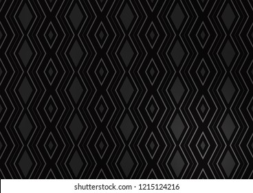 Dark Silver, Gray vector background with lines, rhombuses. Modern geometric abstract illustration with lines, squares. Pattern for business booklets, leaflets.