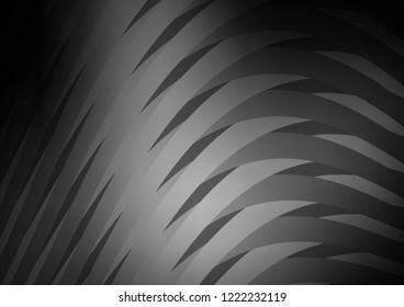 Dark Silver, Gray vector background with straight lines. Modern geometrical abstract illustration with staves. The pattern can be used for websites.