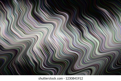 Dark Silver, Gray vector background with lava shapes. Creative illustration in halftone marble style with gradient. New composition for your brand book.