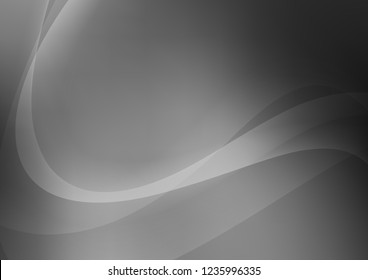 Dark Silver, Gray vector background with curved circles. Colorful illustration in abstract marble style with gradient. A completely new marble design for your business.