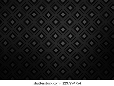 Dark Silver, Gray vector background with lines, rhombuses. Shining colorful illustration with lines, rectangles. Best design for your ad, poster, banner.