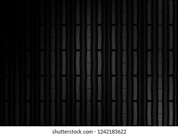 Dark Silver, Gray vector background with straight lines. Glitter abstract illustration with colored sticks. The template can be used as a background.