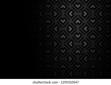 Dark Silver, Gray vector background with straight lines. Decorative shining illustration with lines on abstract template. Pattern for business booklets, leaflets.