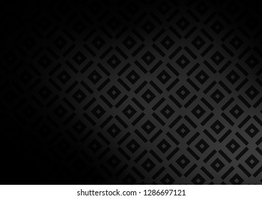 Dark Silver, Gray vector background with lines, rhombuses. Colorful illustration with lines, cubes on abstract template. Pattern for business booklets, leaflets.