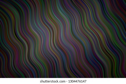 Dark Silver, Gray vector background with bent lines. A vague circumflex abstract illustration with gradient. New composition for your brand book.