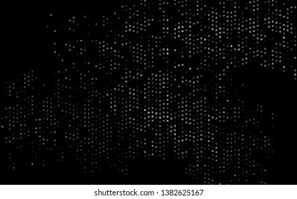 Dark Silver, Gray vector background with bubbles. Blurred decorative design in abstract style with bubbles. Design for business adverts.