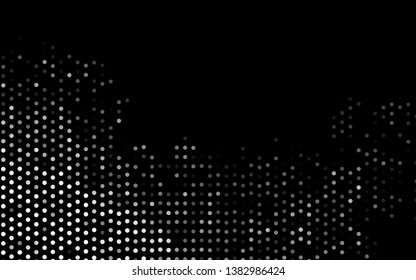 Dark Silver, Gray vector background with bubbles. Modern abstract illustration with colorful water drops. Template for your brand book.