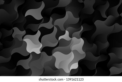Dark Silver, Gray vector background with lamp shapes. Colorful illustration in abstract marble style with gradient. Marble design for your web site.