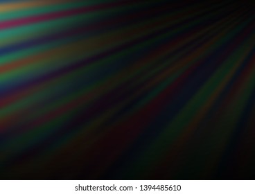 Dark Silver, Gray vector background with straight lines. Lines on blurred abstract background with gradient. Pattern for business booklets, leaflets.