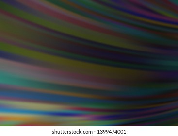 Dark Silver, Gray vector background with bent ribbons. Blurred geometric sample with gradient bubbles.  A completely new template for your business design.