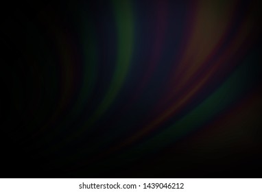 Dark Silver, Gray vector background with lava shapes. Shining illustration, which consist of blurred lines, circles. A new texture for your  ad, booklets, leaflets.