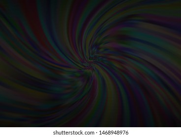 Dark Silver, Gray vector background with lamp shapes. Shining illustration, which consist of blurred lines, circles. The elegant pattern for brand book.