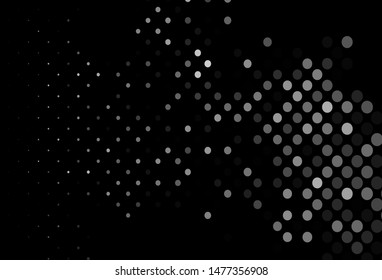 Dark Silver, Gray vector background with bubbles. Illustration with set of shining colorful abstract circles. Template for your brand book.