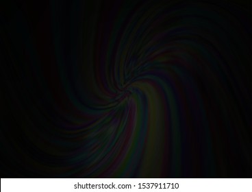 Dark Silver, Gray vector background with bent lines. Blurred geometric sample with gradient bubbles.  Marble design for your web site.