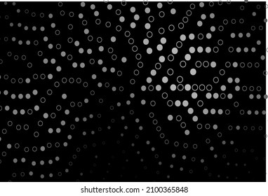 Dark Silver, Gray vector background with bubbles. Illustration with set of shining colorful abstract circles. Pattern for ads, leaflets.
