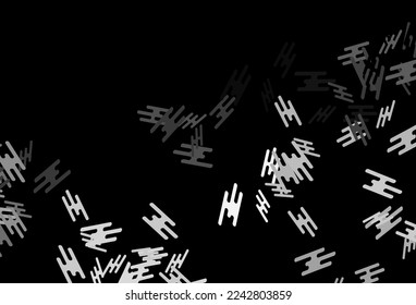 Dark Silver, Gray vector background with straight lines. Lines on blurred abstract background with gradient. Best design for your ad, poster, banner.