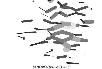 Dark Silver, Gray vector background with straight lines. Decorative shining illustration with lines on abstract template. The pattern can be used for websites.