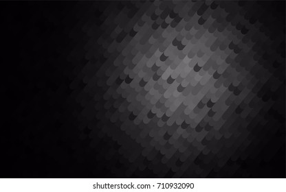Dark Silver, Gray vector bandy pattern. Geometric illustration in Origami style with gradient.  A completely new template for your business design.