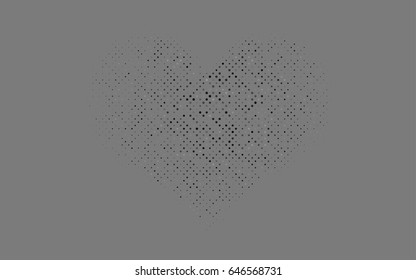 Dark Silver, Gray vector banner with circles, spheres. Abstract spots. Background of Art bubbles in halftone style with colored gradient.