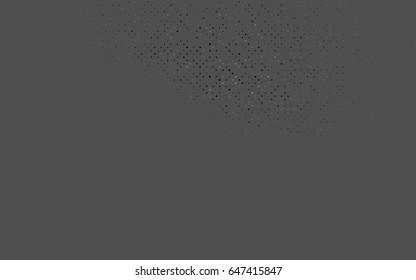 Dark Silver, Gray vector banner with circles, spheres. Abstract spots. Background of Art bubbles in halftone style with colored gradient.