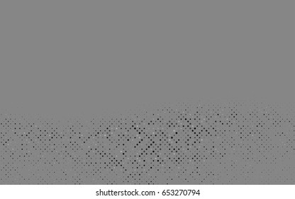 Dark Silver, Gray vector banner with circles, spheres. Abstract spots. Background of Art bubbles in halftone style with colored gradient.