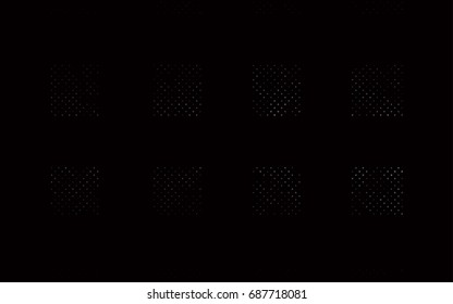 Dark Silver, Gray vector banner with circles, spheres. Abstract spots. Background of Art bubbles in halftone style with colored gradient.