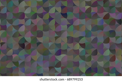Dark Silver, Gray vector banner with circles, spheres. Abstract spots. Background of Art bubbles in halftone style with colored gradient.