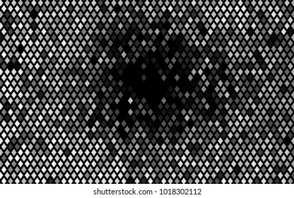 Dark Silver, Gray vector blurry rectangular background. Geometric background in square style with gradient. The pattern can be used for brand-new background.