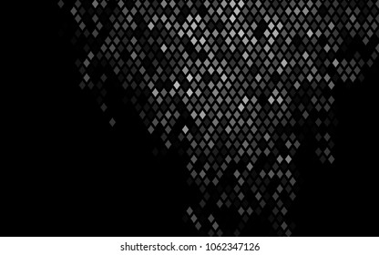 Dark Silver, Gray vector blurry rectangular background. Geometric background in square style with gradient. The pattern can be used for brand-new background.