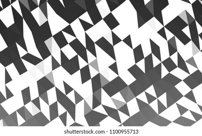 Dark Silver, Gray vector blurry triangle template. Triangular geometric sample with gradient.  The polygonal design can be used for your web site.