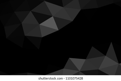 Dark Silver, Gray vector blurry hexagon blurry triangle. Brand new colored illustration in blurry style with gradient. The best triangular design for your business.