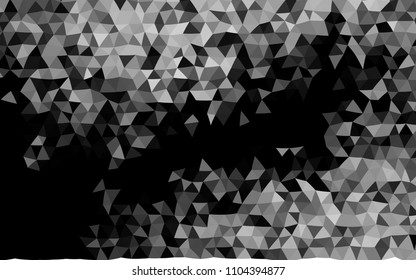 Dark Silver, Gray vector blurry triangle background. A sample with polygonal shapes. The textured pattern can be used for background.