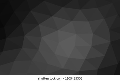 Dark Silver, Gray vector blurry hexagon blurry triangle. Shining colored illustration in a Brand new style. The best triangular design for your business.
