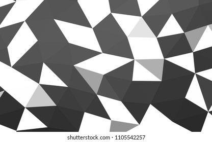 Dark Silver, Gray vector blurry hexagon blurry triangle. Geometric illustration in Origami style with gradient.  A completely new template for your business design.