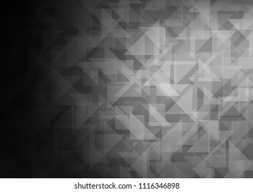 Dark Silver, Gray vector blurry hexagon texture. Modern geometrical abstract illustration with gradient. The textured pattern can be used for background.