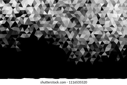 Dark Silver, Gray vector blurry triangle background. A sample with polygonal shapes. Triangular pattern for your business design.