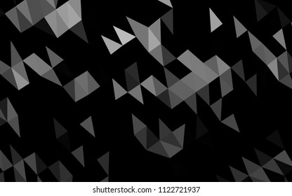 Dark Silver, Gray vector blurry hexagon pattern. A completely new color illustration in a vague style. A completely new design for your business.