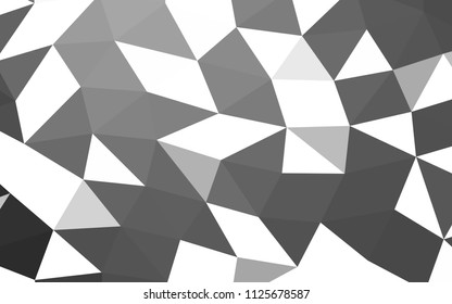 Dark Silver, Gray vector blurry hexagon blurry triangle. An elegant bright illustration with gradient. A completely new template for your business design.
